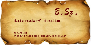 Baiersdorf Szelim névjegykártya
